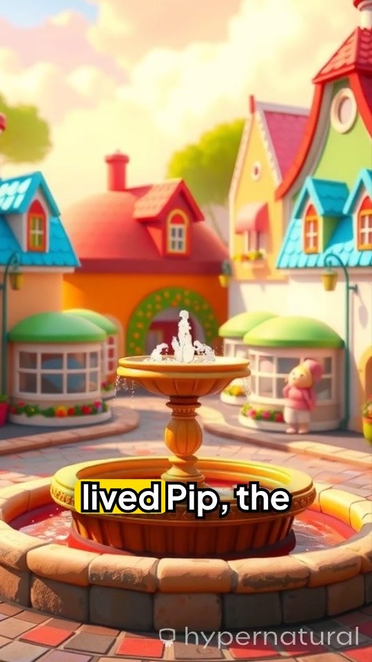 Adorable 3D Cartoon Character in a Vibrant Village Adventure!