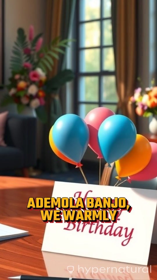 Celebrating DG Mr. Ademola Banjo's Birthday and Vision