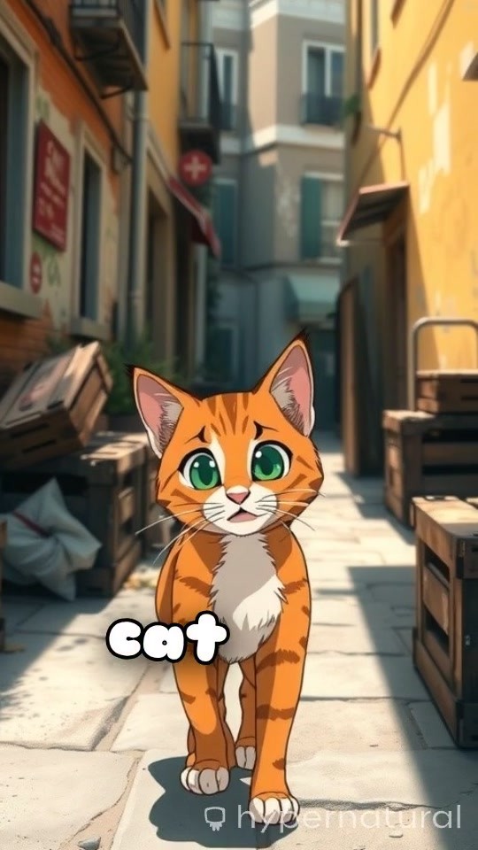 A Cat's Struggle to Serve Meat for Her Kitten