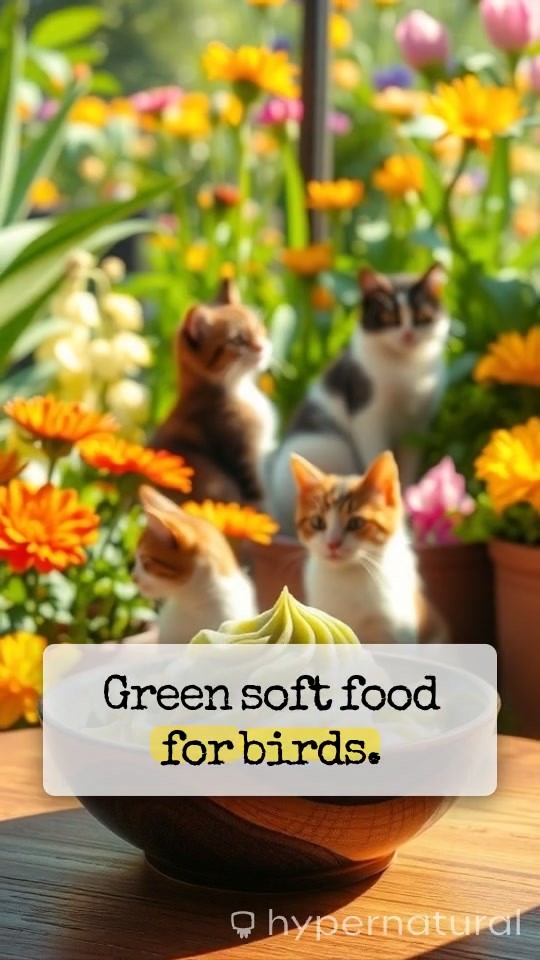 Fresh Green Soft Food for Happy Birds