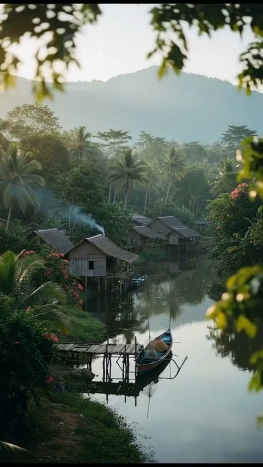 Keceriaan Anak-Anak Desa Nelayan di Pagi Hari