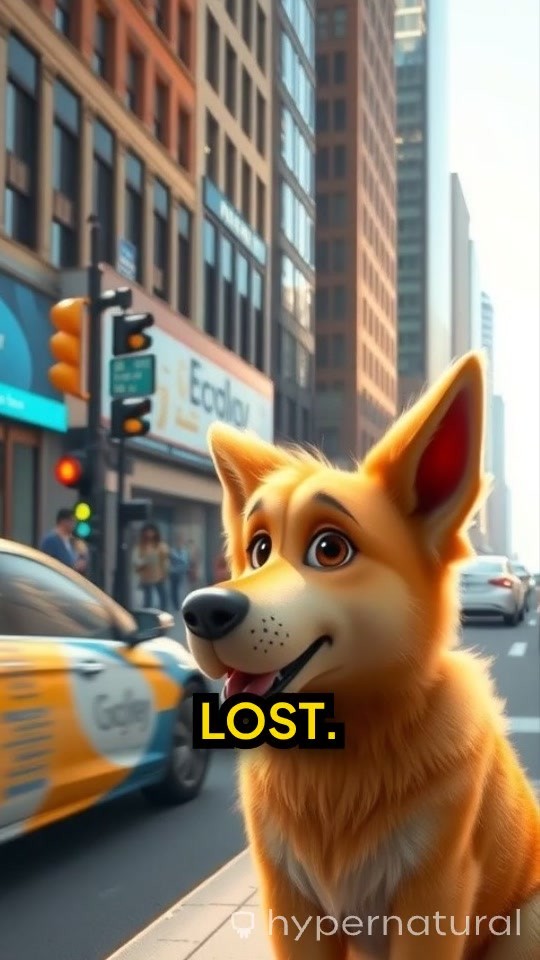 A Sad Dog on the Street