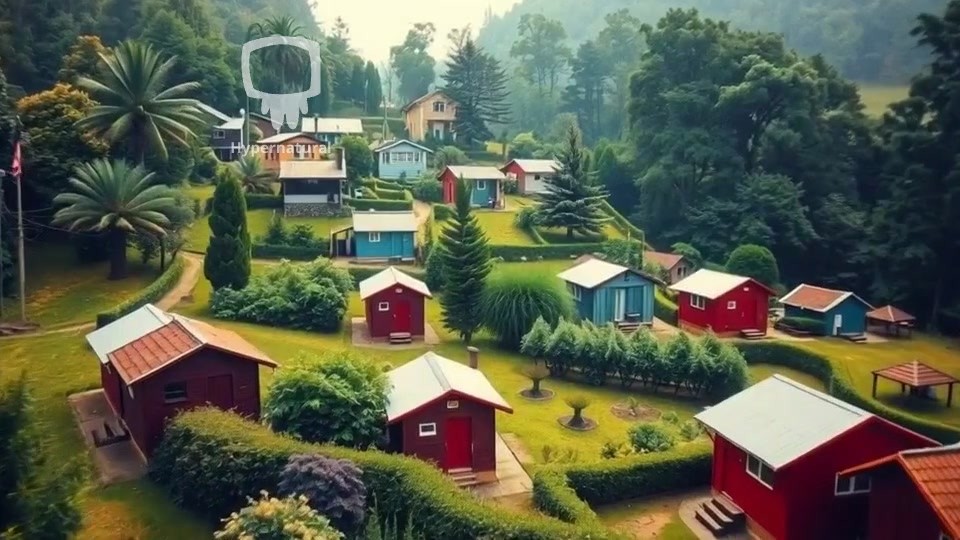 Zeno's Tragic Escape: A Village in Flames