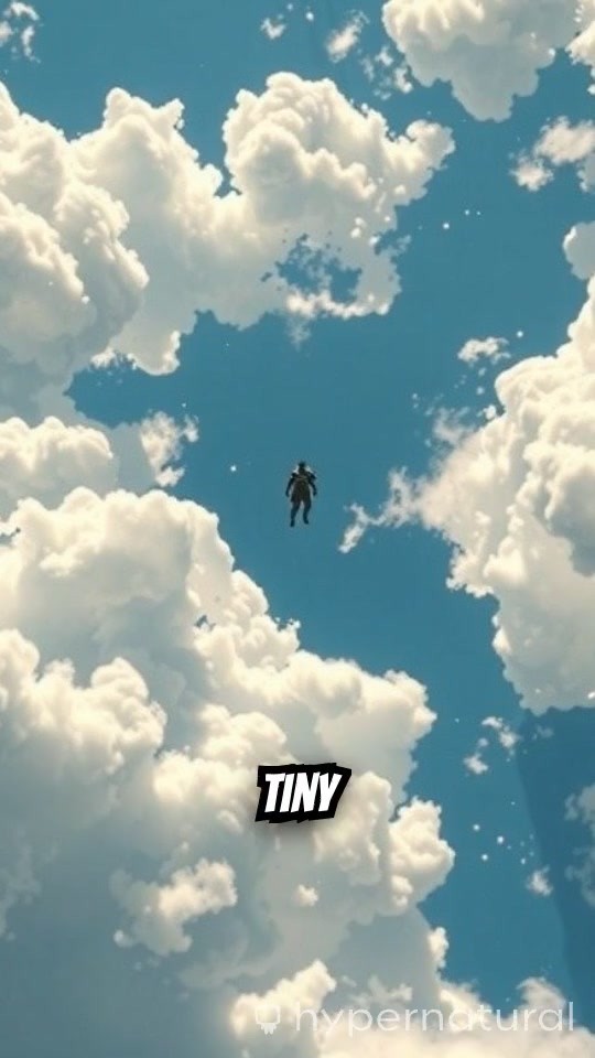 Baby Parachuting into a Green Forest