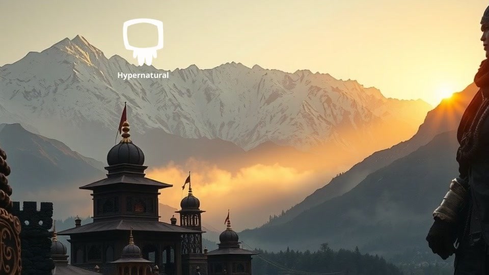 Cinematic Sunrise: A Spiritual Journey Over the Himalayas
