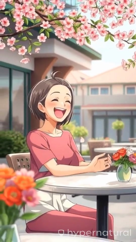 Cheerful Anime Girl and Her Heartwarming Story
