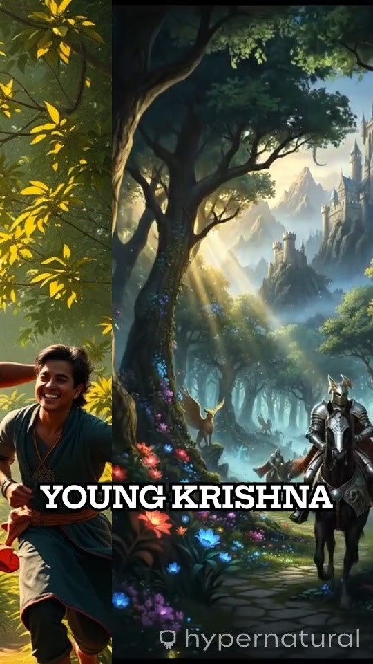 Krishna's Chase: The Pond Adventure with the Snake