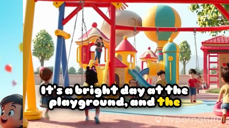 Kids Playing with Cat in Playground