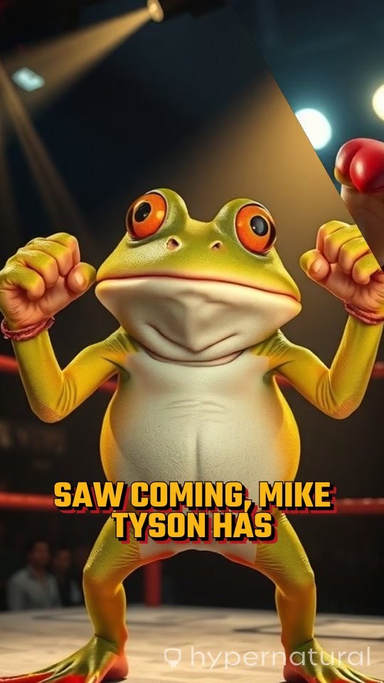 Mike Tyson as a Frog in a Tutu with Ice Cream, LeBron James & Michael B. Jordan