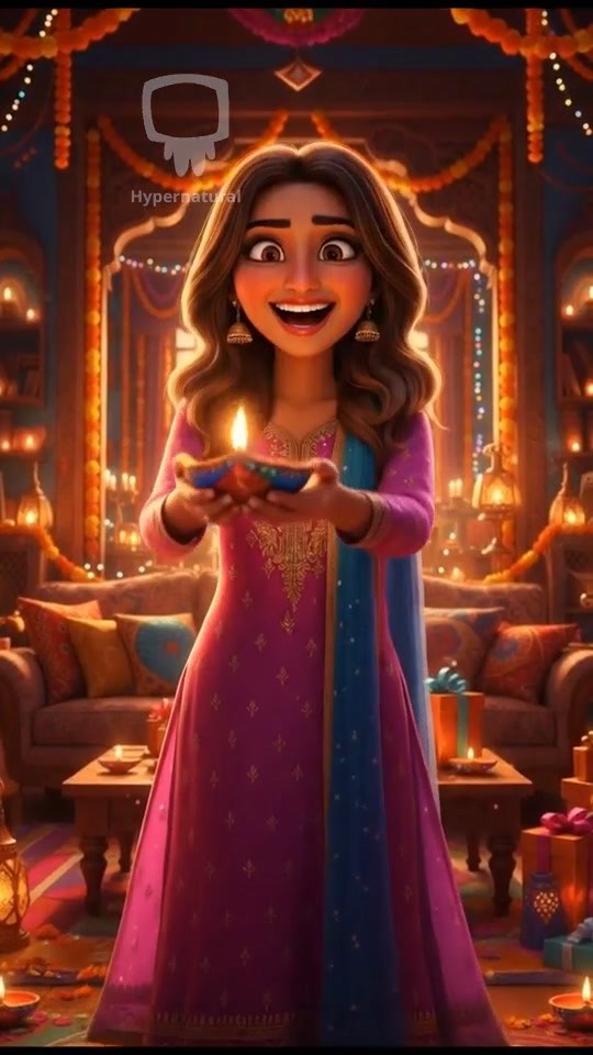 Graceful Dance of a Festive Indian Girl