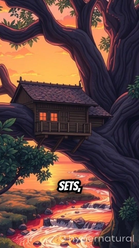 Cozy Treehouse at Sunset