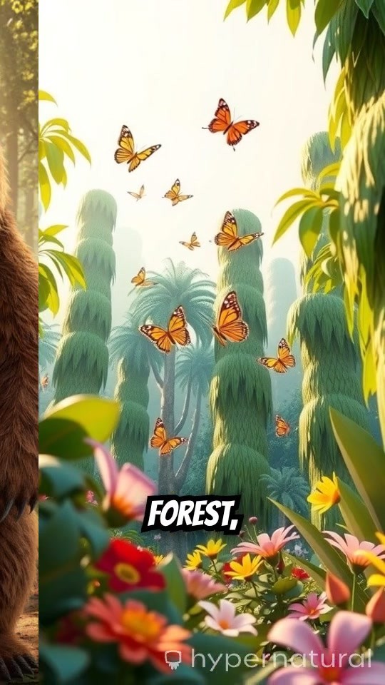 Timmy the Little Bear in the Colorful Forest