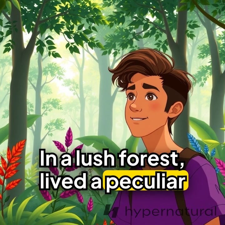 The Bearded Boy and the Lions in the Forest