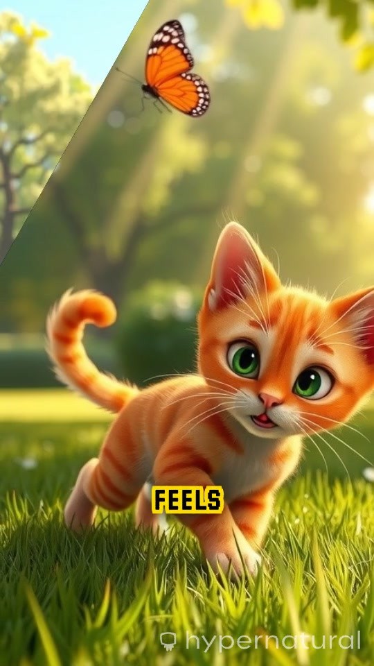 Dancing Cat on Colorful Stage