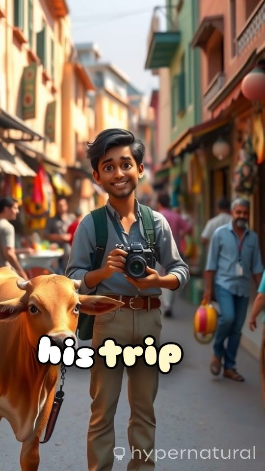 Vlogging Adventures: A Boy's Journey in Vrindavan