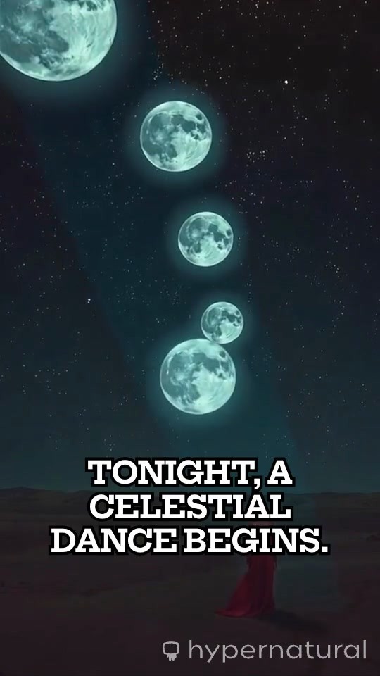 The Cosmic Dance of Four Moons and Celestial Changes