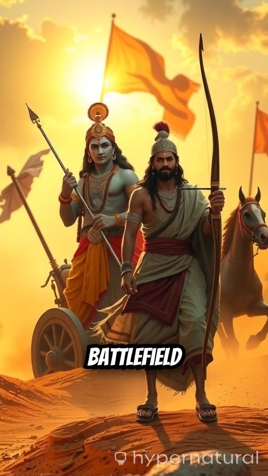 Krishna and Arjuna: A Moment of Divine Clarity on the Battlefield