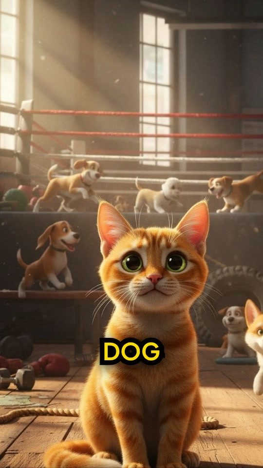 Orange Cat's Journey to Boxing Champion