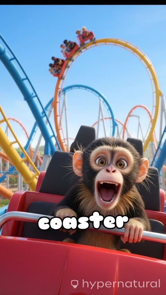 Monkeys' Wild Roller Coaster Ride!