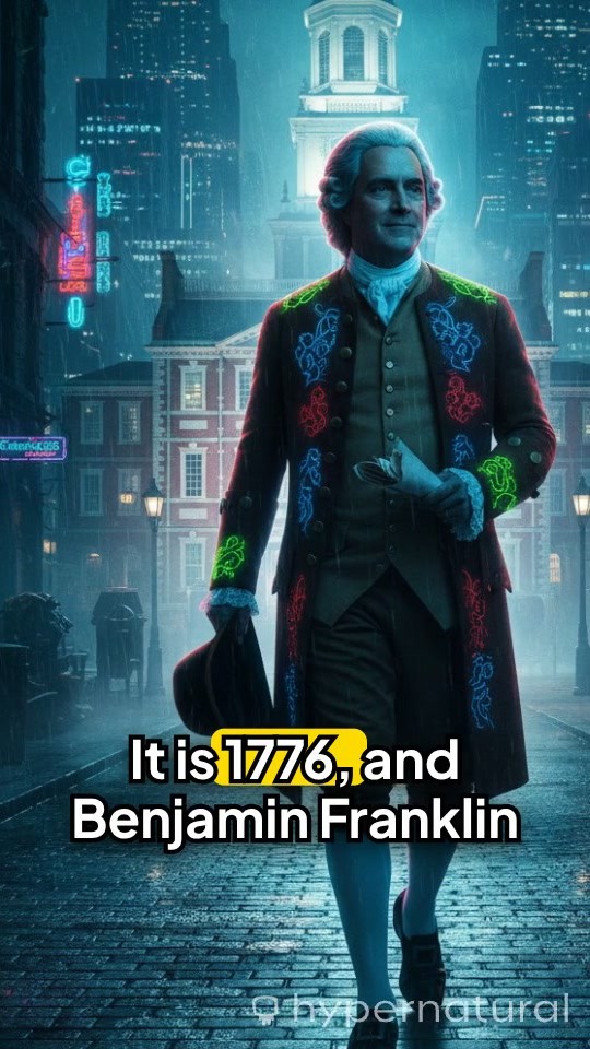 Benjamin Franklin Discovers the Smartphone: A Time Traveler's Surprise!