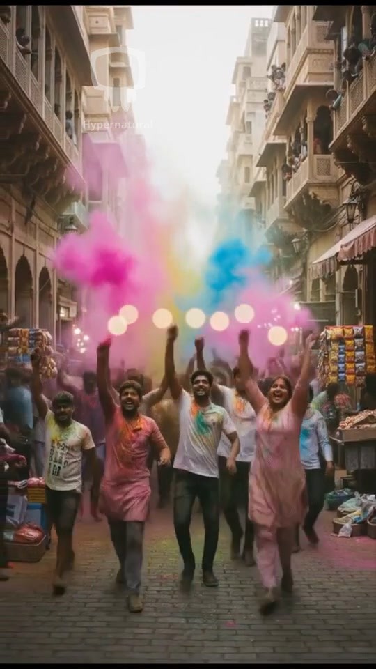 Celebrating Holi with Friends: Expressing Joy and Color