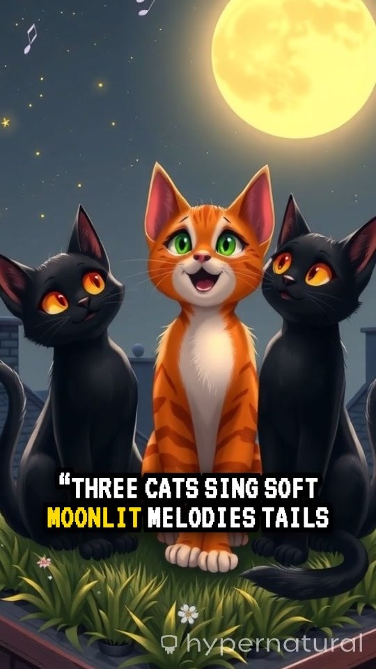 Moonlit Melodies of Purring Cats