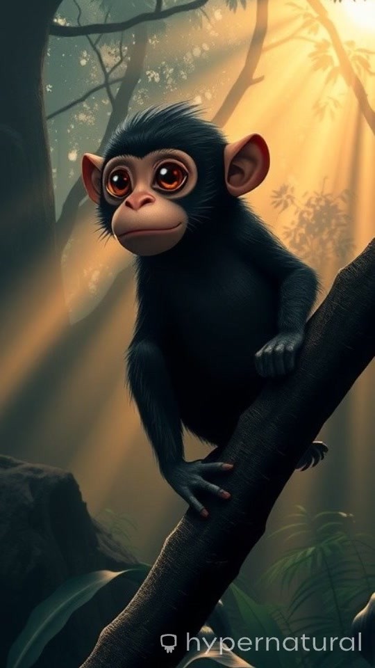 Baby Monkey in Danger: The Anaconda Approaches