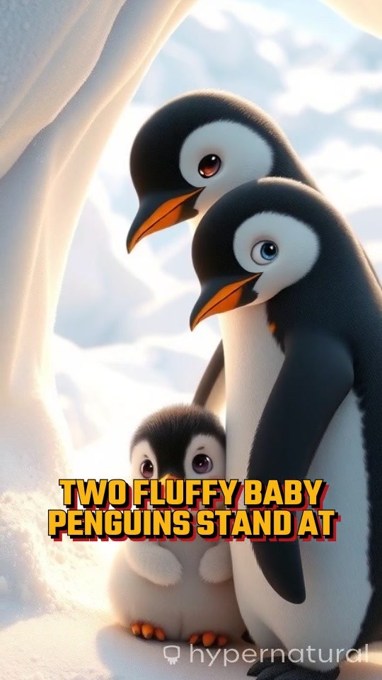 Adorable Baby Penguins at the Snow Tunnel