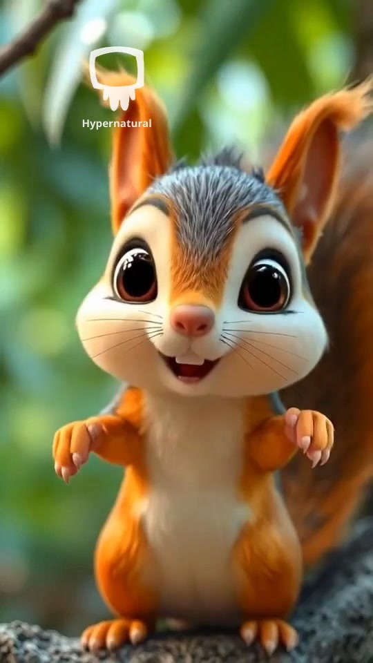 Shelly the Squirrel's Journey to Bioluminescent Shores