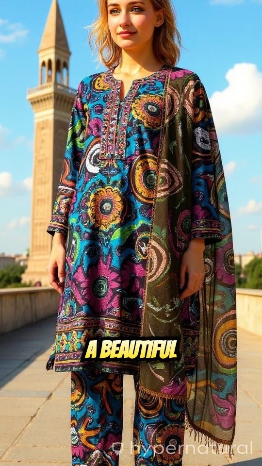 Beauty and Tradition: A Russian Woman in Pakistan's Cultural Heart