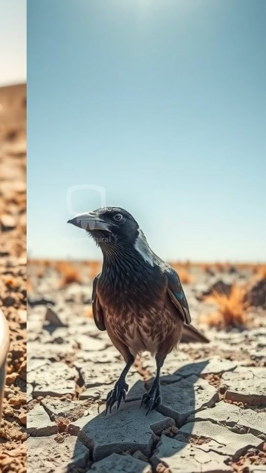 The Clever Crow and the Water Bowl