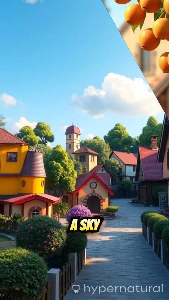 Drawing Nature in the Village Garden with Big Red Pencil