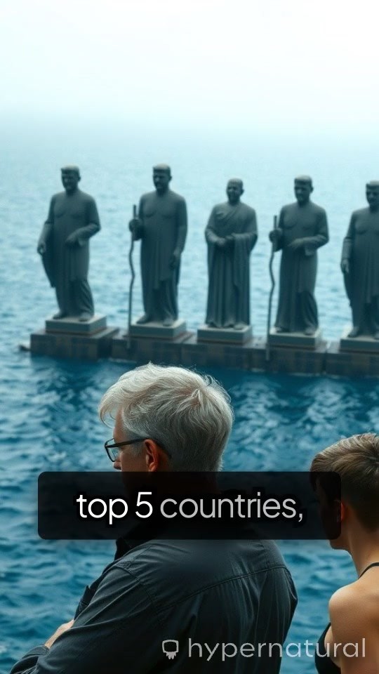 Epic Statues of World Leaders and Their Animal Symbols Arise from the Ocean!