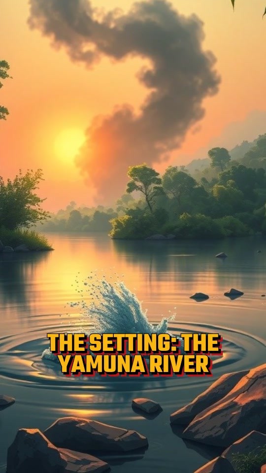 Krishna and the Poisoned Yamuna: A Heroic Leap