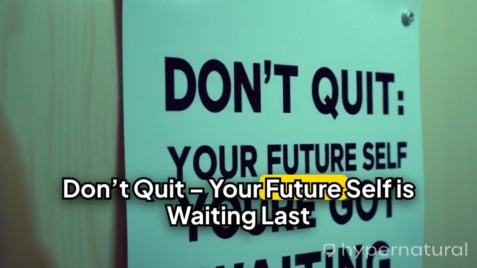 Don't Quit – Your Future Self Awaits!