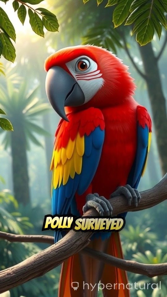 The Colorful Tale of Polly the Parrot