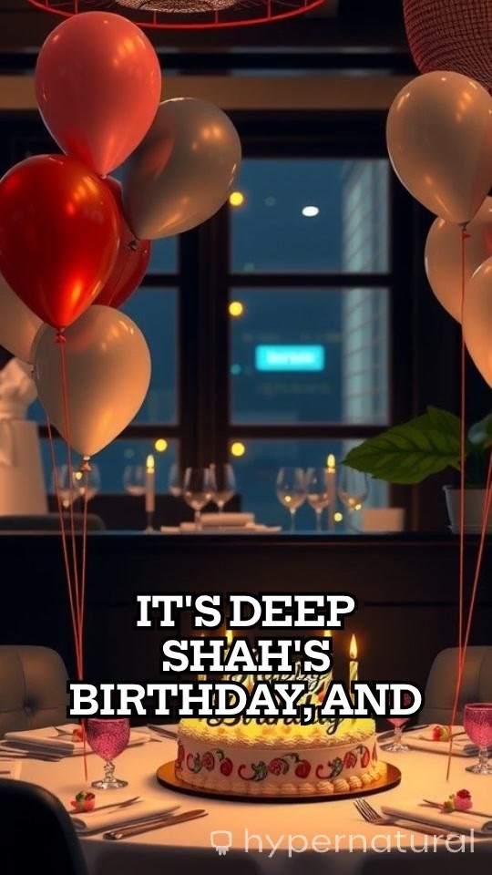 Deep Shah Blows Out Birthday Cake