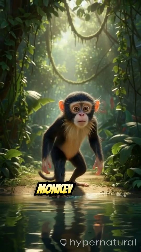 Monkey Asks Elephant for Help to Cross River