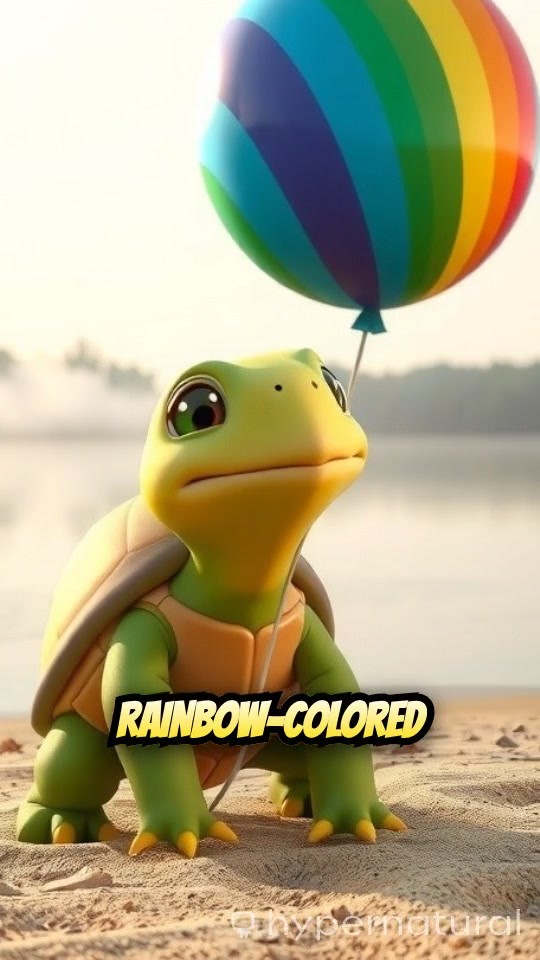 Kura-Kura dan Balon Pelangi: Petualangan di Langit