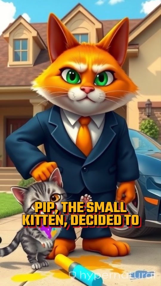 Small Kitten's Colorful Adventure