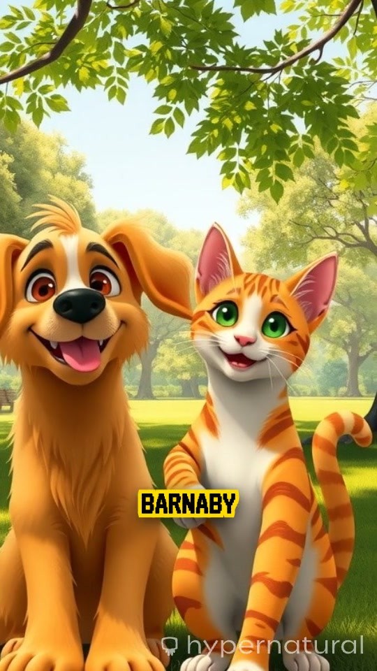 Cat and Dog Enjoying Ice Cream