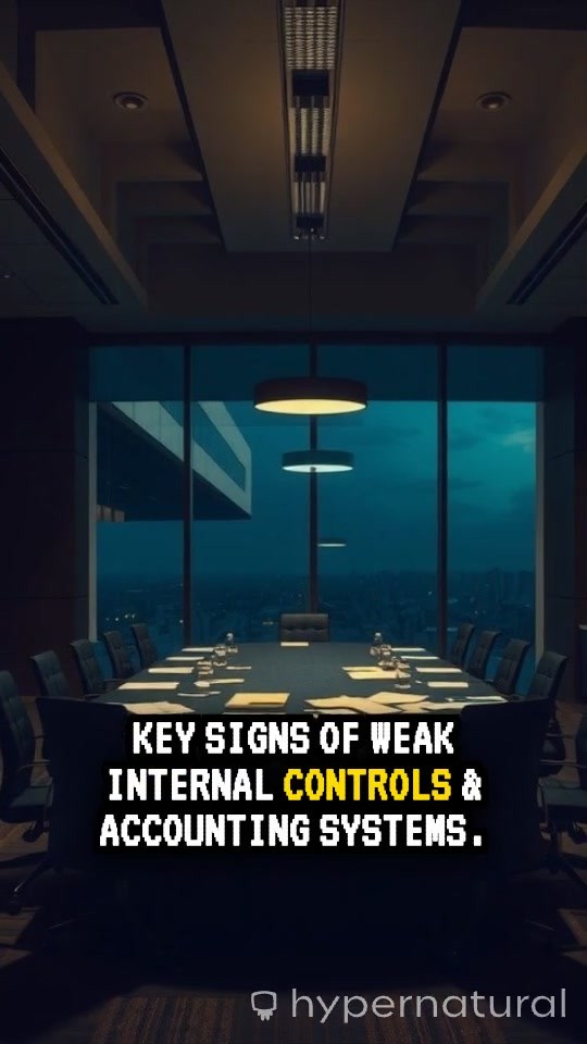 Key Signs of Weak Internal Controls & Accounting Systems