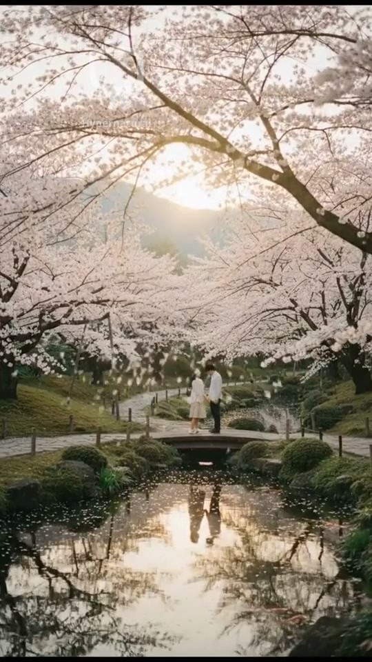 Cute Anime Dog Enjoys Sakura Petals!