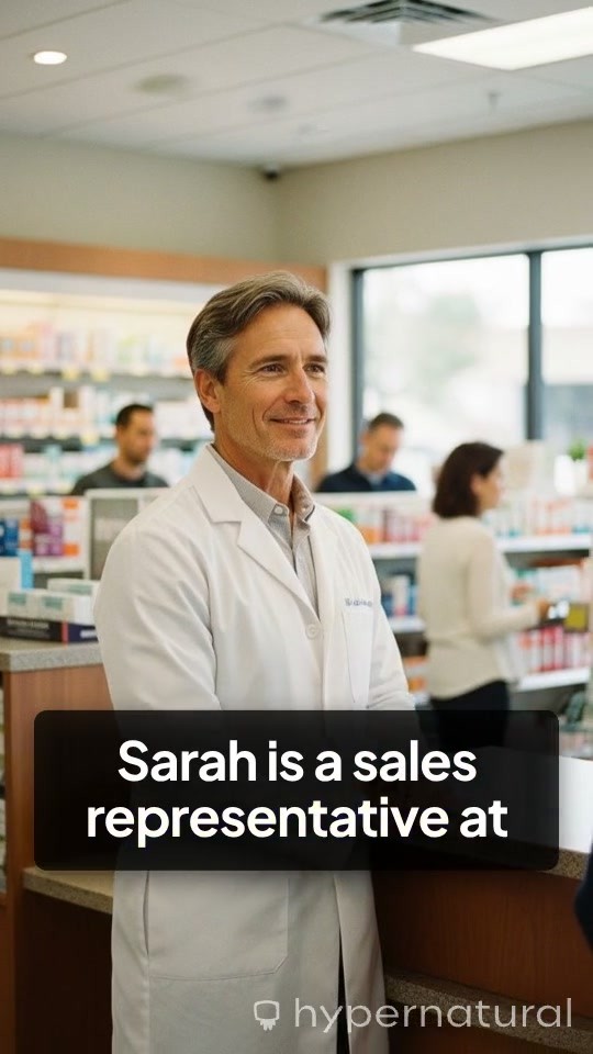 Pharmacy Saleswoman: A Gesture-Filled Product Pitch