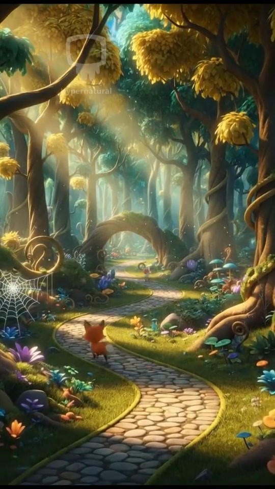 The Curious Encounter: Leo and Mia's Forest Adventure