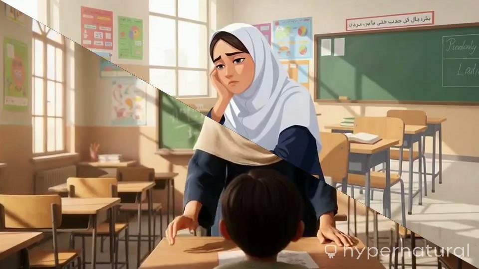 دانش آموز بیمار و کمک معلم