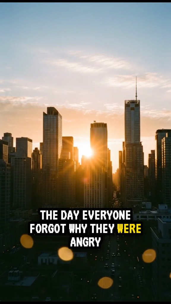 The Day Everyone Forgot Why They Were Angry