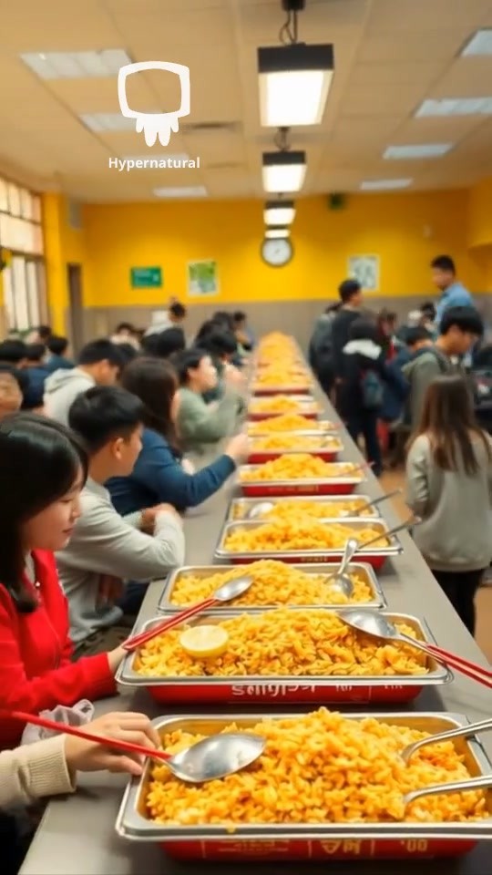 Food Fight Between Schoolchildren