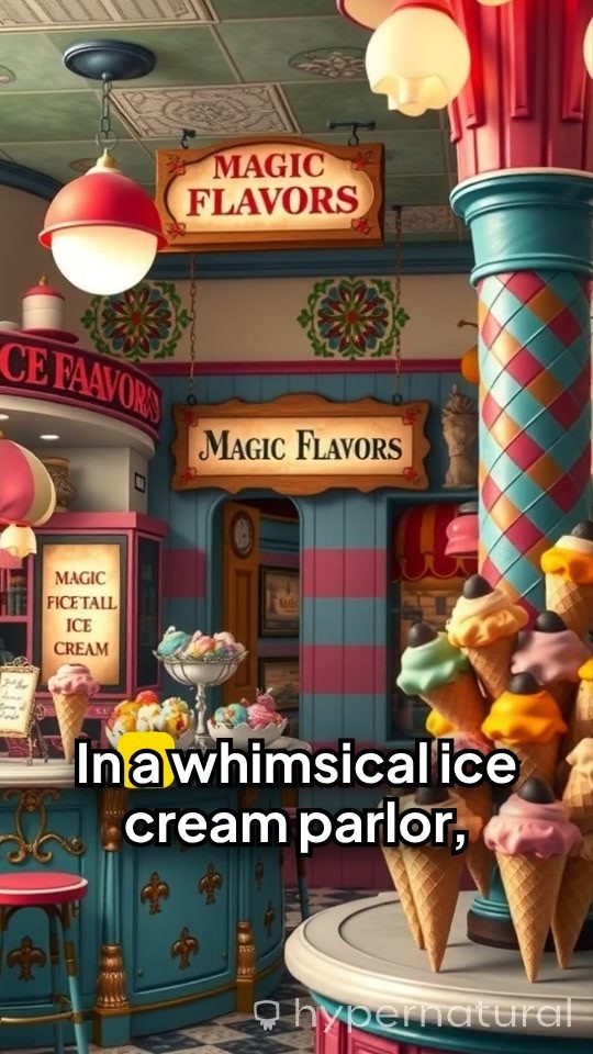 Whimsical Fluffy Cat Ice Cream Delight