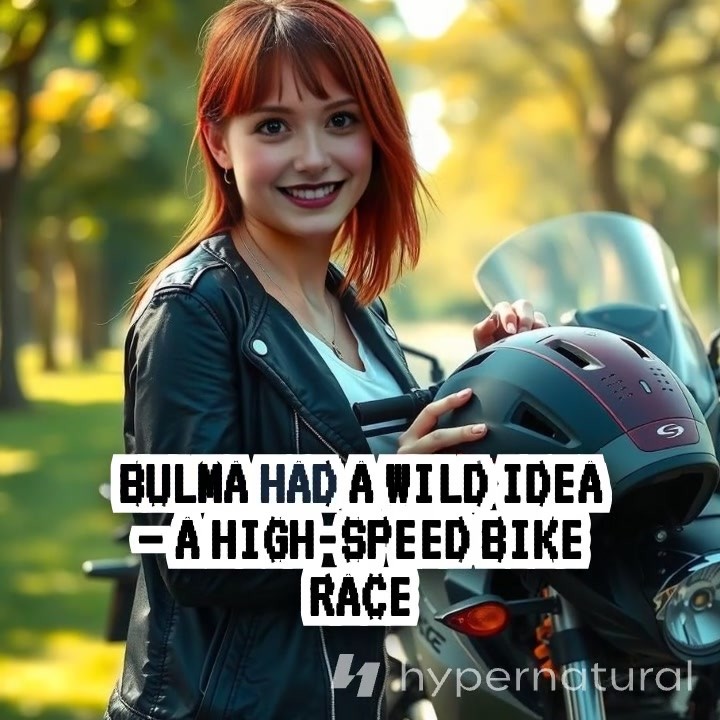 Cosmic Bike Race: Bulma's Gravity-Defying Challenge!